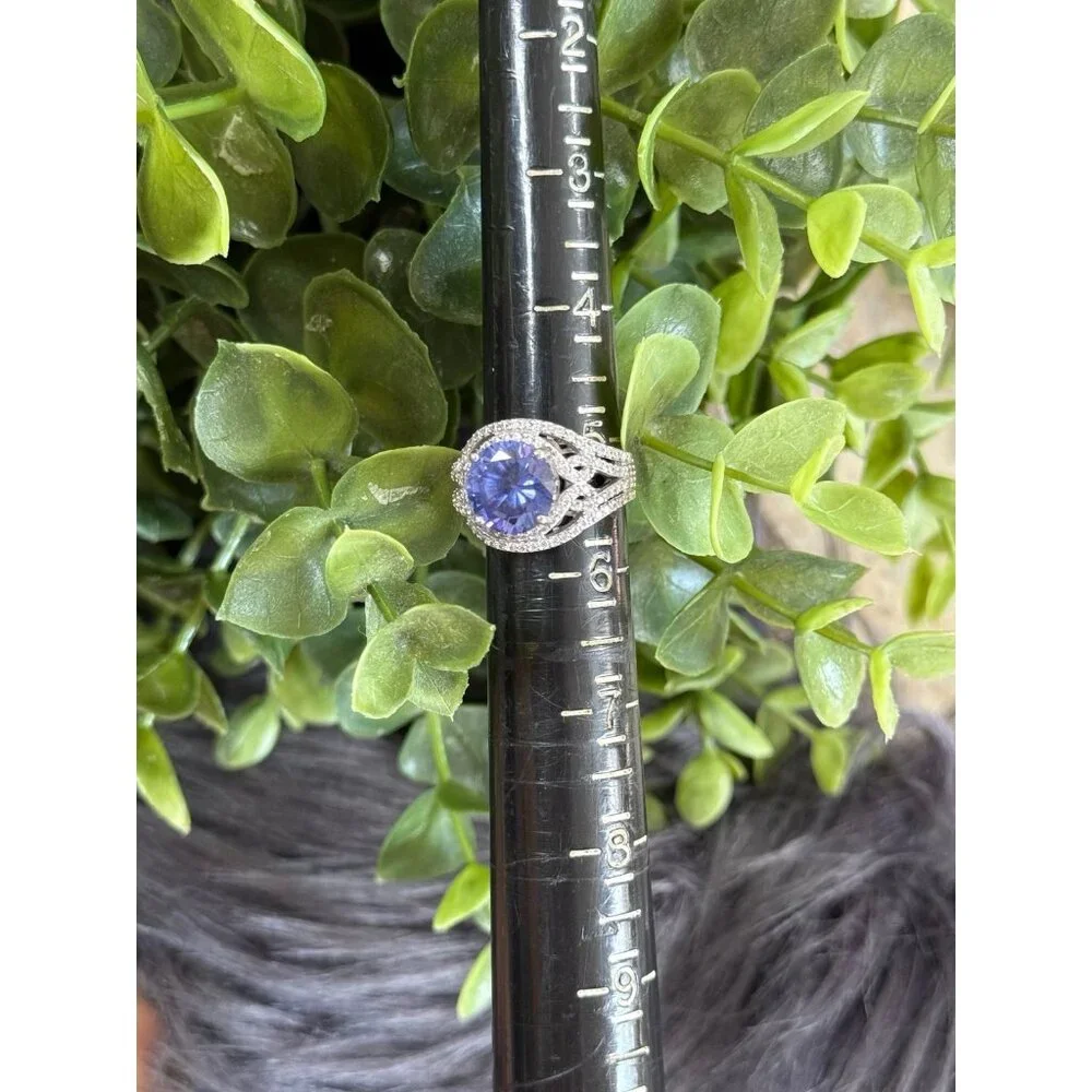 Tanzanite Colored Stone‎ /Cz’s Silver 925 Ring